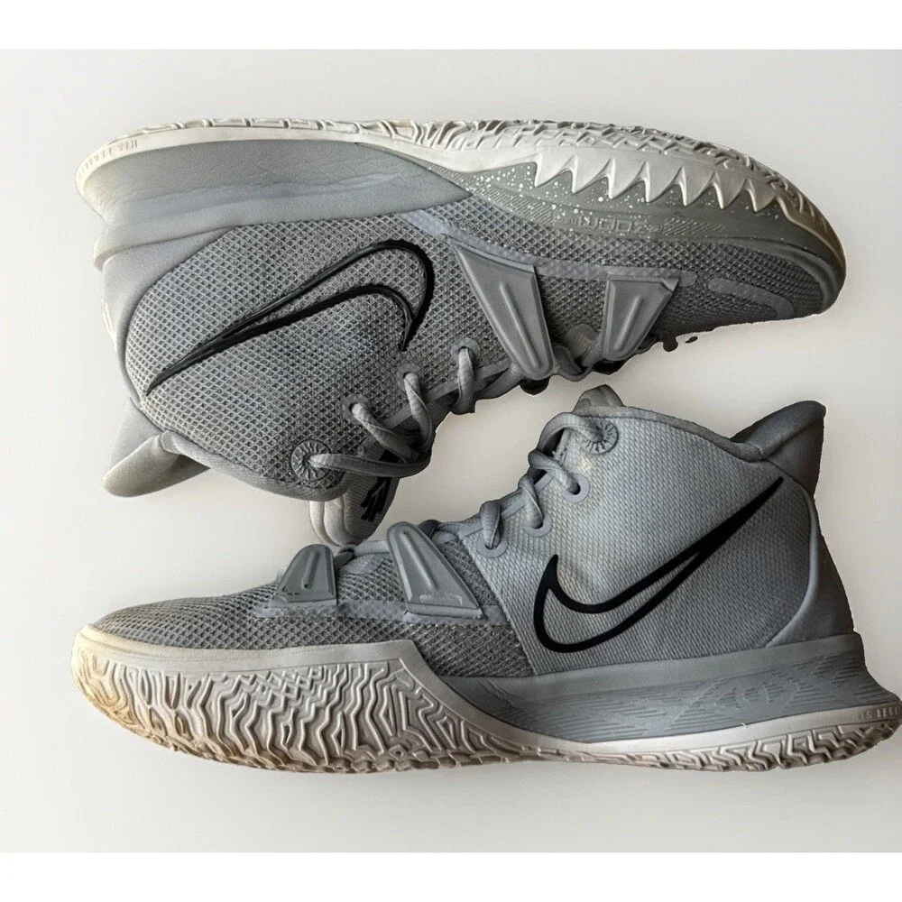 Nike Kyrie 7 TB Wolf Grey White Basketball Shoes DM5042-003 Men Size 7.5 EU 40.5